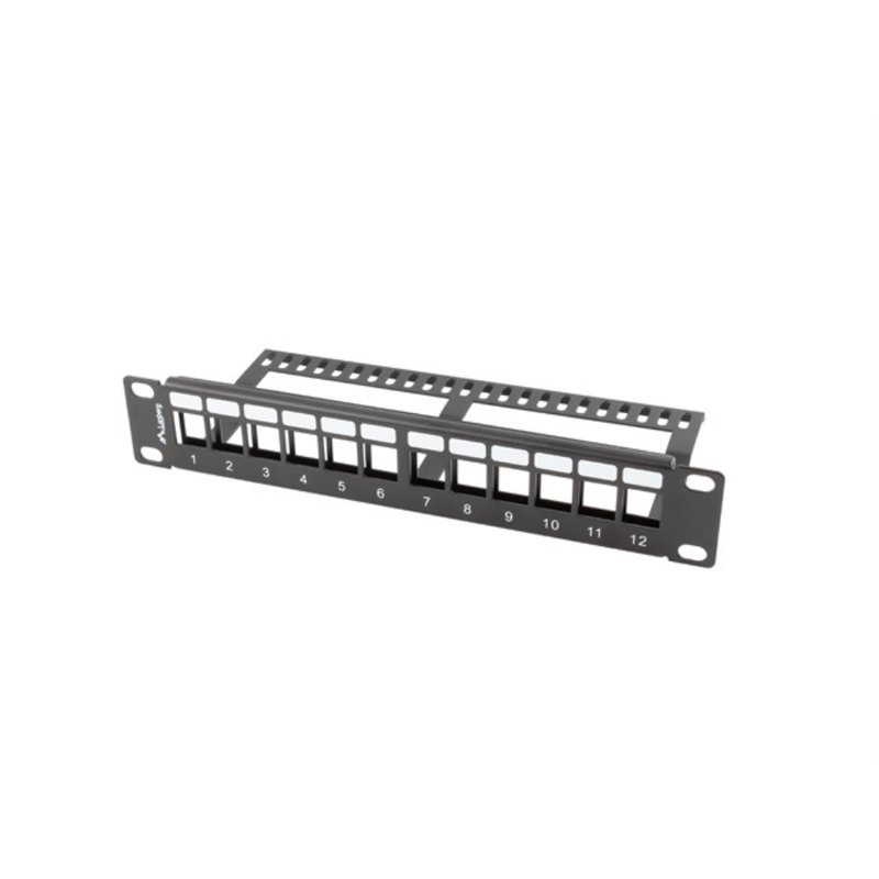 PATCH PANEL LANBERG 12 PUERTOS 1U RACK 19-ORGANIZADOR MODULOS KEYSTONE NEGRO PATCH PANEL LANBERG 12 PUERTOS 1U RACK 19-ORGANIZADOR MODULOS KEYSTONE NEGRO