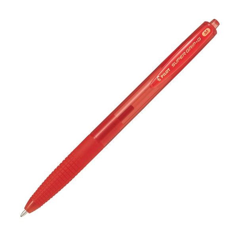 PILOT Boligrafo retractil Supergrip G tinta aceite trazo 0,4mm rojo