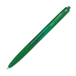 PILOT Boligrafo retractil Supergrip G tinta aceite trazo 0,4mm verde