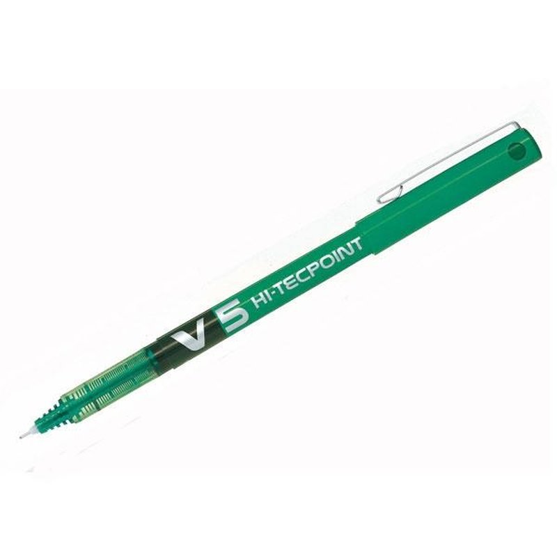 PILOT Rotulador V5 punta aguja trazo 0,3mm verde PILOT Rotulador V5 punta aguja trazo 0,3mm verde