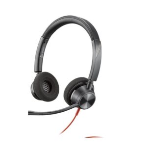 POLY Auriculares estéreo Blackwire 3320 con certificación Microsoft Teams USB-C + Adaptador USB-C/A