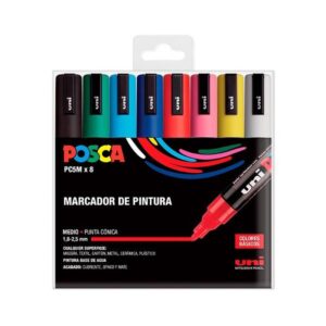 ESTUCHE 8 UDS. PC-5M BASIC POSCA UNIBALL 182634679