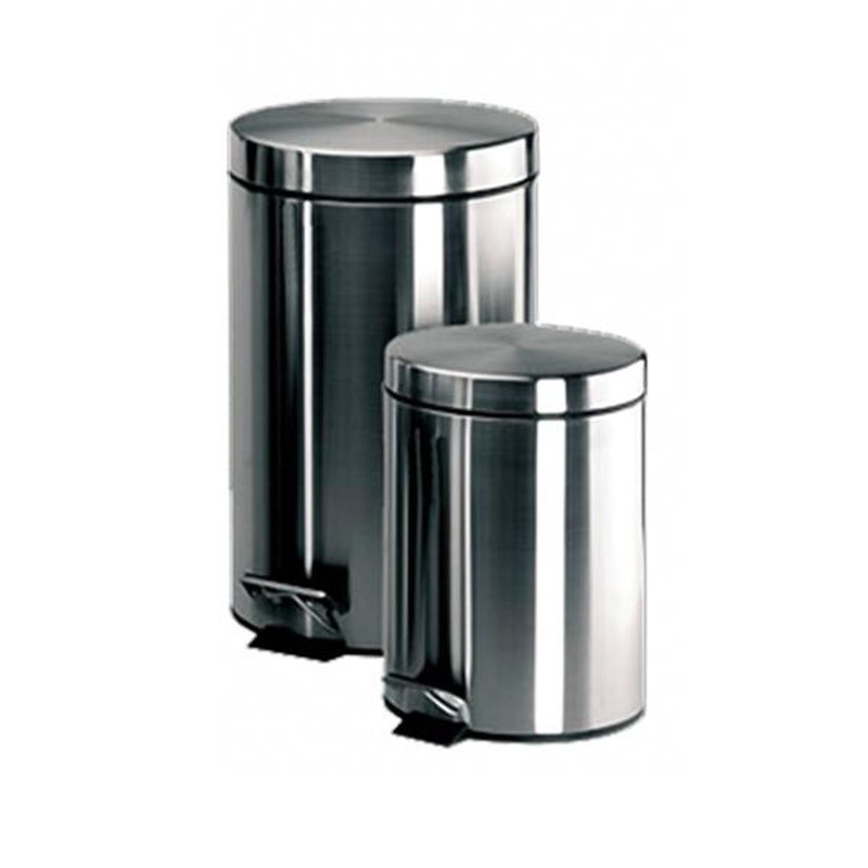 PULL Papelera acero inoxidable BIN con pedal 5l 28x20,5cm diam