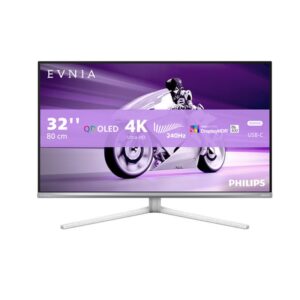 Philips Evnia 8000 32M2N8900/00 pantalla para PC 80 cm (31.5") 3840 x 2160 Pixeles 4K Ultra HD QD-OLED Blanco