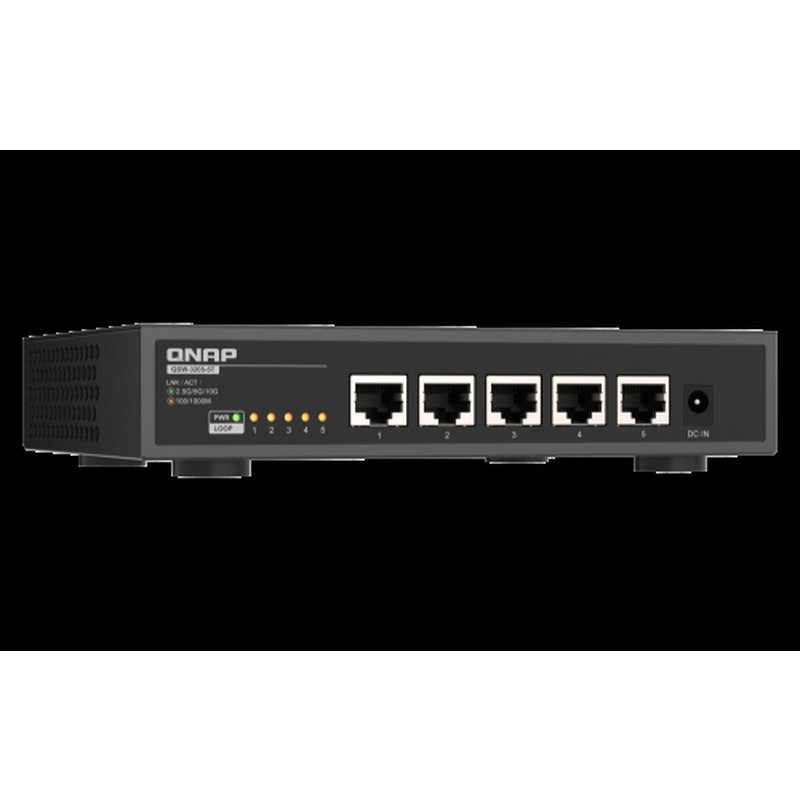 QNAP QSW-3205-5T switch No administrado 10G Ethernet (100/1000/10000) Escritorio Negro - Imagen 3