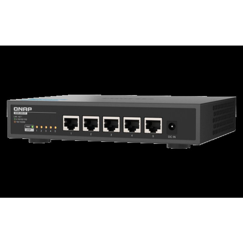 QNAP QSW-3205-5T switch No administrado 10G Ethernet (100/1000/10000) Escritorio Negro - Imagen 4