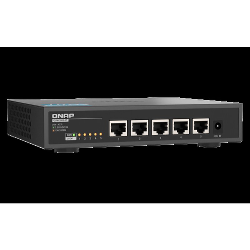 QNAP QSW-3205-5T switch No administrado 10G Ethernet (100/1000/10000) Escritorio Negro - Imagen 5