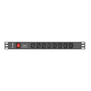 REGLETA LANBERG 1U 16A RACK 19 8X SOCKET IEC C13 NEGRO 2M