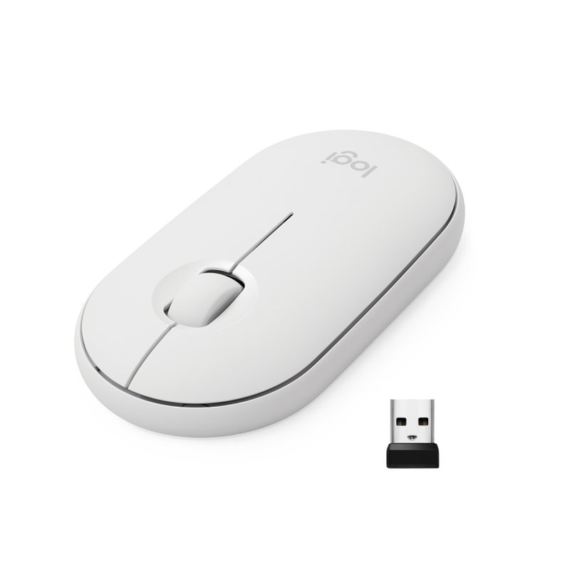 Reacondicionado | Logitech Pebble M350 ratón Ambidextro RF Wireless + Bluetooth Óptico 1000 DPI