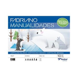 SADIPAL CUADERNO MANUALIDADES 10H CARTULINA 32X24CM BLANCO