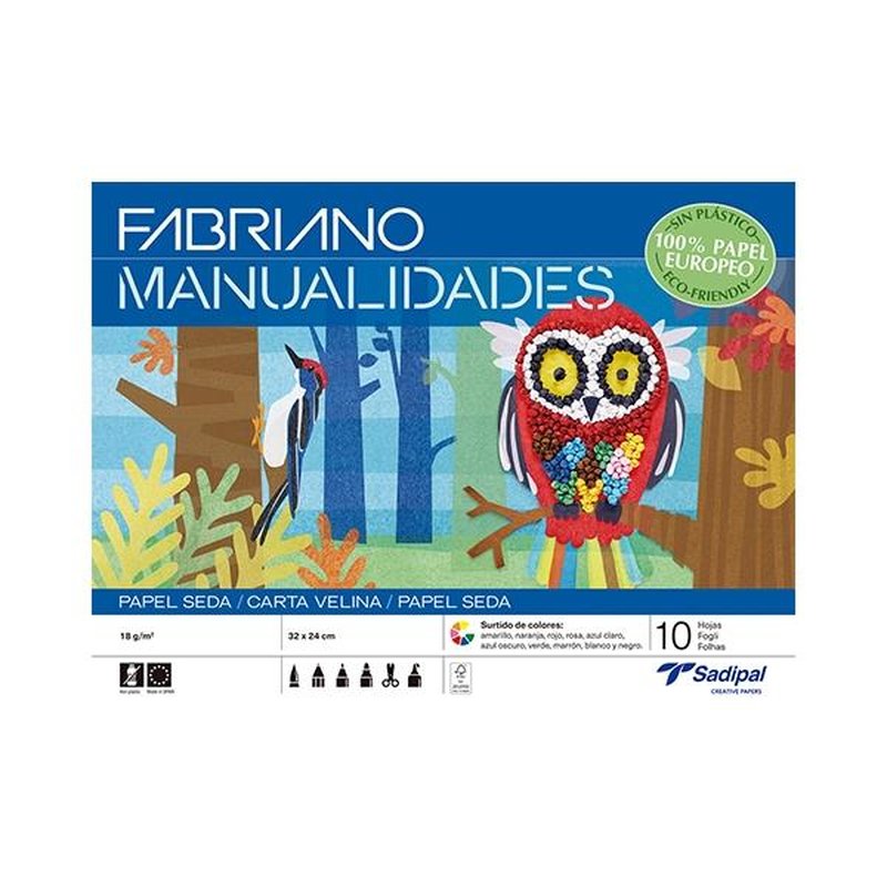 SADIPAL CUADERNO MANUALIDADES 10H PAPEL SEDA 32X 24CM COLORES SURTIDOS SADIPAL CUADERNO MANUALIDADES 10H PAPEL SEDA 32X 24CM COLORES SURTIDOS