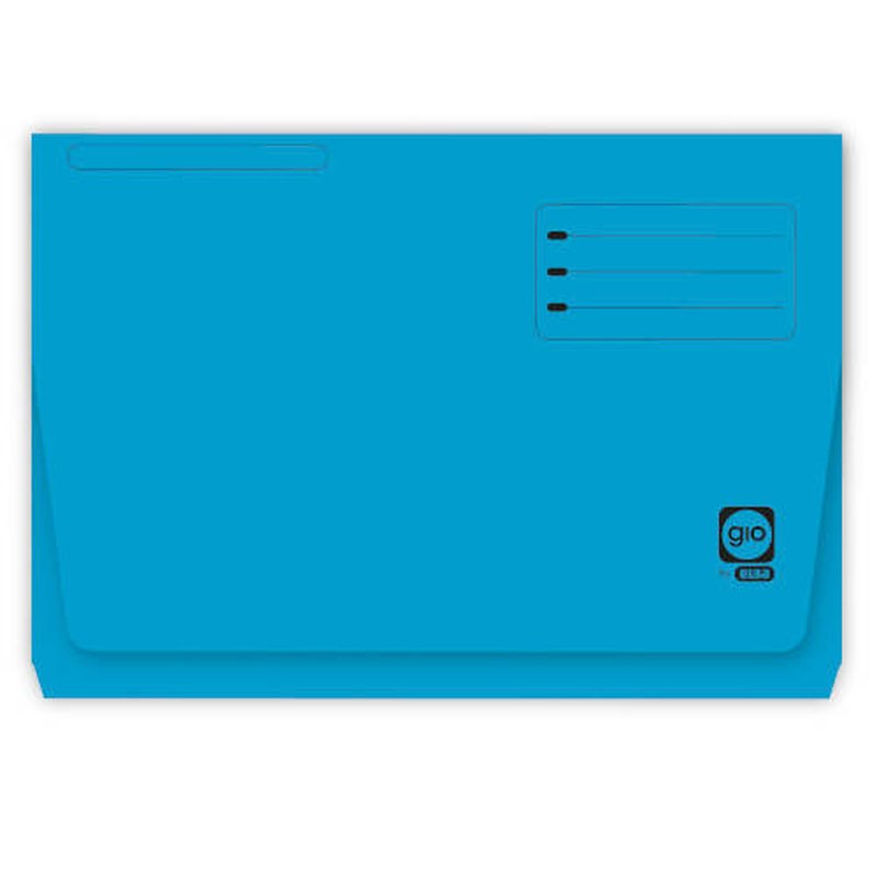 SUBCARPETA CON BOLSA Y SOLAPA INTENSAS 320 GRS FOLIO COLOR AZUL GIO 400040682