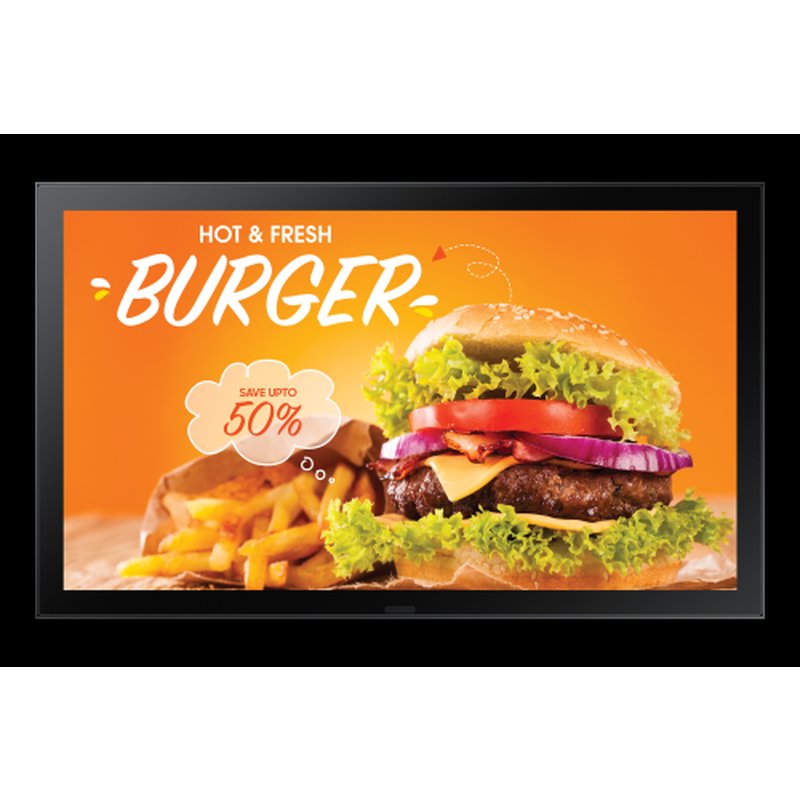 Samsung LH24OHBEBGBXEN pantalla de señalización Pantalla plana para señalización digital 61 cm (24") IPS Wifi 1500 cd / m² Full HD Negro Tizen 6.5