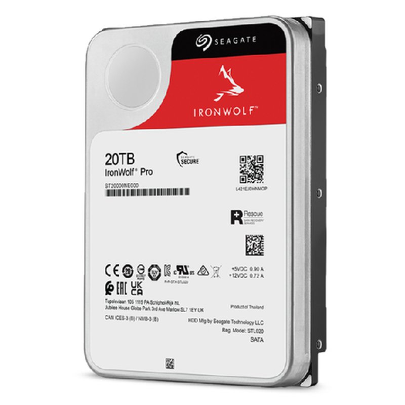 Seagate IronWolf Pro ST20000NT001 disco duro interno 20 TB 7200 RPM 256 MB 3.5" - Imagen 5