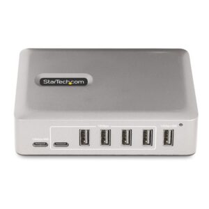 StarTech.com 10G5A2CS-USB-C-HUB hub de interfaz USB 3.2 Gen 2 (3.1 Gen 2) Type-C 10000 Mbit/s Plata