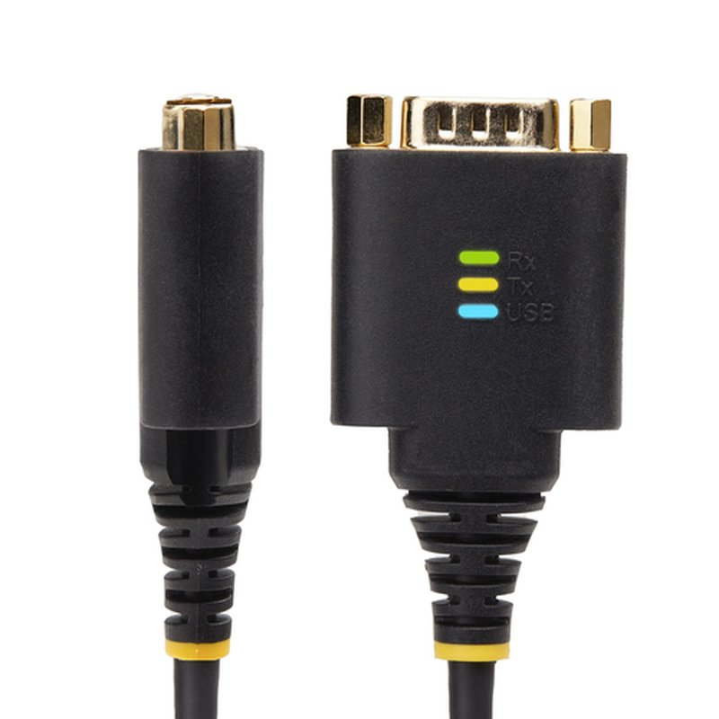 StarTech.com 2P1FFC-USB-SERIAL cambiador de género para cable USB-A 2 x DB-9 RS-232 Negro, Gris - Imagen 2