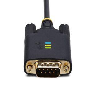 StarTech.com 2P6FFC-USB-SERIAL cambiador de género para cable USB-A 2 x DB-9 RS-232 Negro, Gris