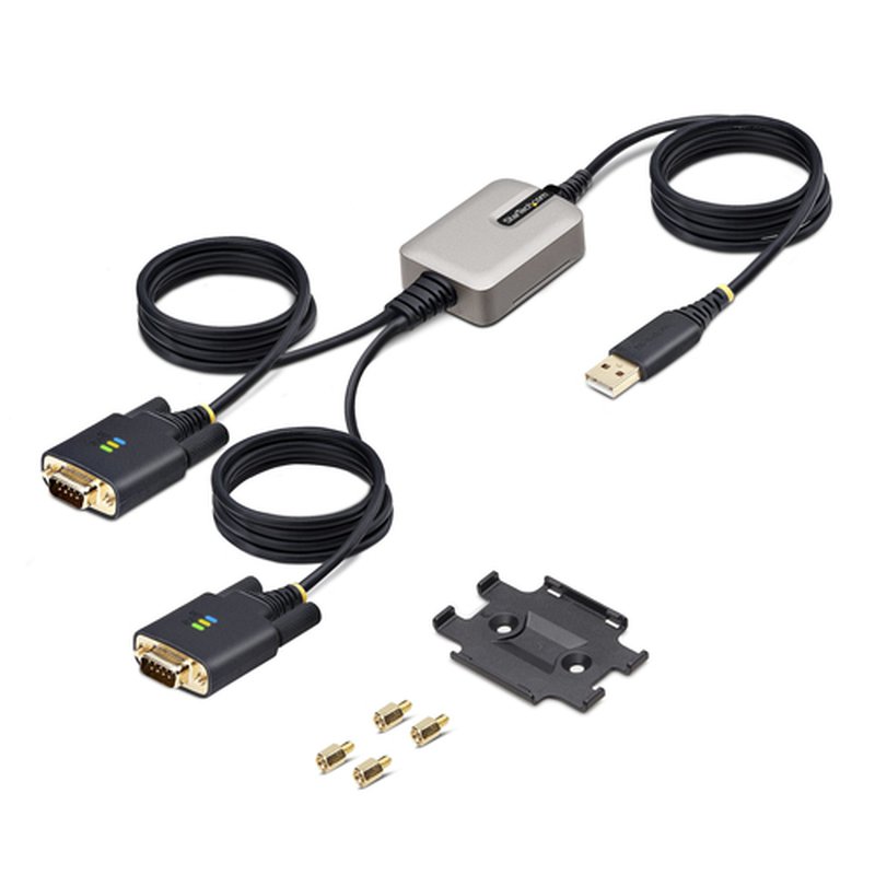 StarTech.com 2P6FFC-USB-SERIAL cambiador de género para cable USB-A 2 x DB-9 RS-232 Negro, Gris - Imagen 9