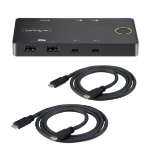 StarTech.com C2-H46-UC2-PD-KVM interruptor KVM Negro