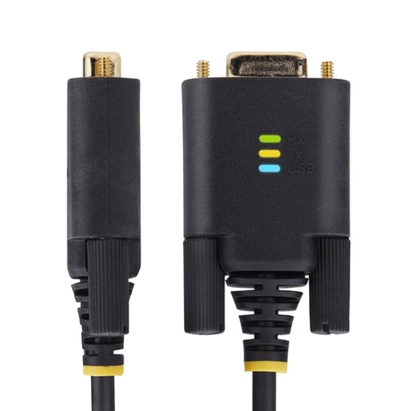 StarTech.com Cable Adaptador USB a Serie de 1m - Serial - Retención COM - FTDI - Adaptador USB-A a DB9 RS232 - con Tornillos DB9 Intercambiables - Windows/macOS/Linux - Imagen 2