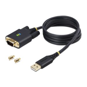 StarTech.com Cable Adaptador USB a Serie de 1m - Serial - Retención COM - FTDI - Adaptador USB-A a DB9 RS232 - con Tornillos DB9 Intercambiables - Windows/macOS/Linux StarTech.com Cable Adaptador USB a Serie de 1m - Serial - Retención COM - FTDI - Adaptador USB-A a DB9 RS232 - con Tornillos DB9 Intercambiables - Windows/macOS/Linux