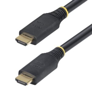 StarTech.com Cable HDMI Activo de Alta Velocidad de 15m - 4K 60Hz/1440p 144Hz - HDR10/HDCP 2.2/ARC - 18Gbps - Cable UHD - Cable HDMI 2.0 - Recubrimiento de TPE