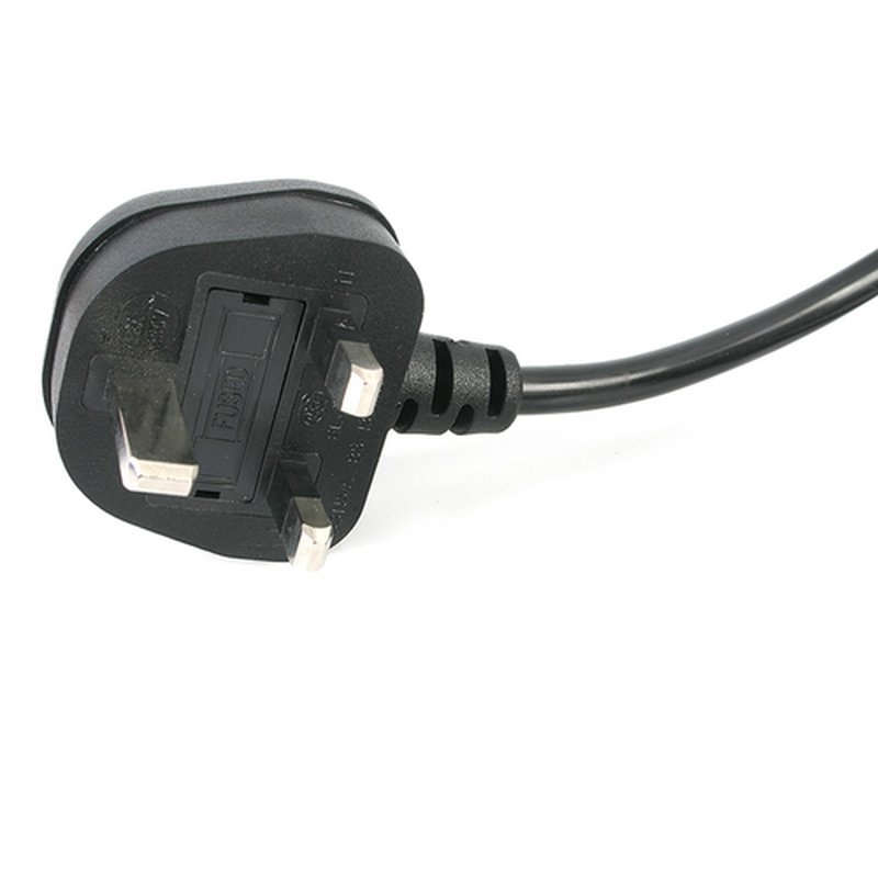 StarTech.com Cable de 1m de Alimentación para Portátiles, Enchufe BS1363 A C7, 2,5A 250V, 18AWG, Cable de Repuesto para Cargador de Portátiles, Cable para Impresoras, para Reino Unido, UL - Imagen 2