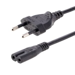 StarTech.com Cable de 3m de Alimentación para Ordenador Portátil o Impresora , UE a C7, 2,5A 250V, 18AWG, Cable de Repuesto para Portátil, Cable Cargador para Ordenador Portátil