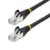 StarTech.com Cable de 7,5m de Red Ethernet CAT6a - Negro - Low Smoke Zero Halogen (LSZH) - 10GbE - 500MHz - PoE++ de 100W - Snagless sin Pestillo - RJ-45 - Cable de Red S/FTP