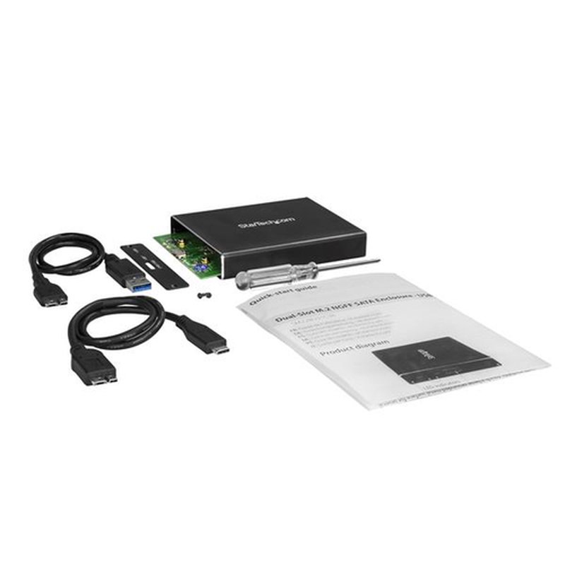StarTech.com Caja de Dos Bahías M.2 NGFF - USB 3.1 (10Gbps) - RAID - Caja Externa USB-C y USB-A de Aluminio - Imagen 5