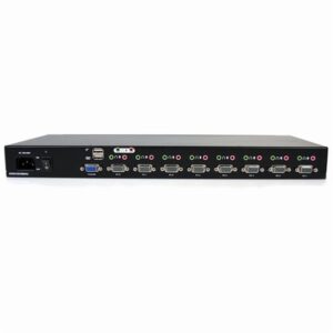 StarTech.com Conmutador Switch KVM 8 Puertos de Vídeo VGA HD15 USB 2.0 USB A y Audio - 1U Rack Estante