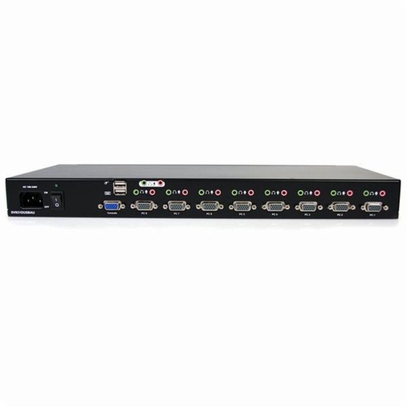 StarTech.com Conmutador Switch KVM 8 Puertos de Vídeo VGA HD15 USB 2.0 USB A y Audio - 1U Rack Estante - Imagen 3