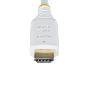 StarTech.com HDMI2-CABLE-4K60-6FW cable HDMI 1,8 m HDMI tipo A (Estándar) Blanco