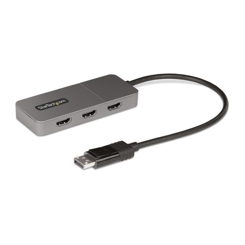 StarTech.com Hub MST de 3 Puertos - Multiplicador Divisor DisplayPort a 3 Puertos HDMI 4K60Hz - Adaptador Gráfico DP 1.4 Multimonitor - Cable de 30cm - Alimentado por USB - Solo Windows