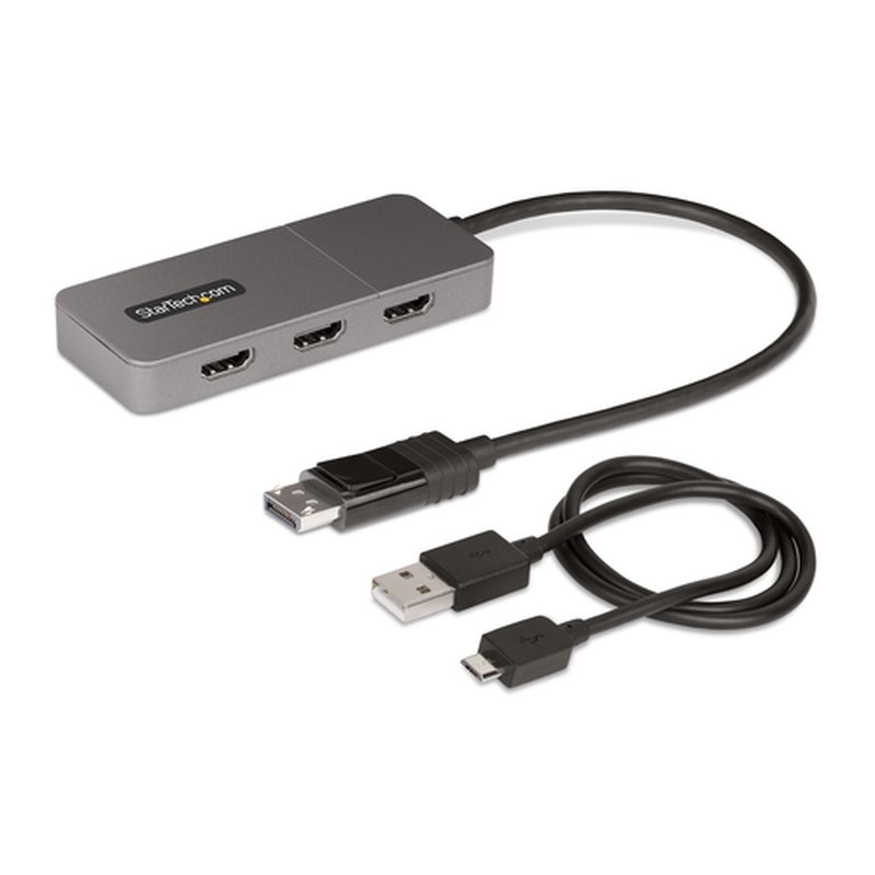 StarTech.com Hub MST de 3 Puertos - Multiplicador Divisor DisplayPort a 3 Puertos HDMI 4K60Hz - Adaptador Gráfico DP 1.4 Multimonitor - Cable de 30cm - Alimentado por USB - Solo Windows - Imagen 7