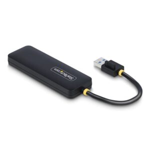 StarTech.com Hub USB-A de 4 Puertos - Ladrón USB de 4 Puertos - Alimentado por el Bus - USB 3.0 de 5Gbps - Hub Portátil para Viajes - Protección de Sobrecorriente