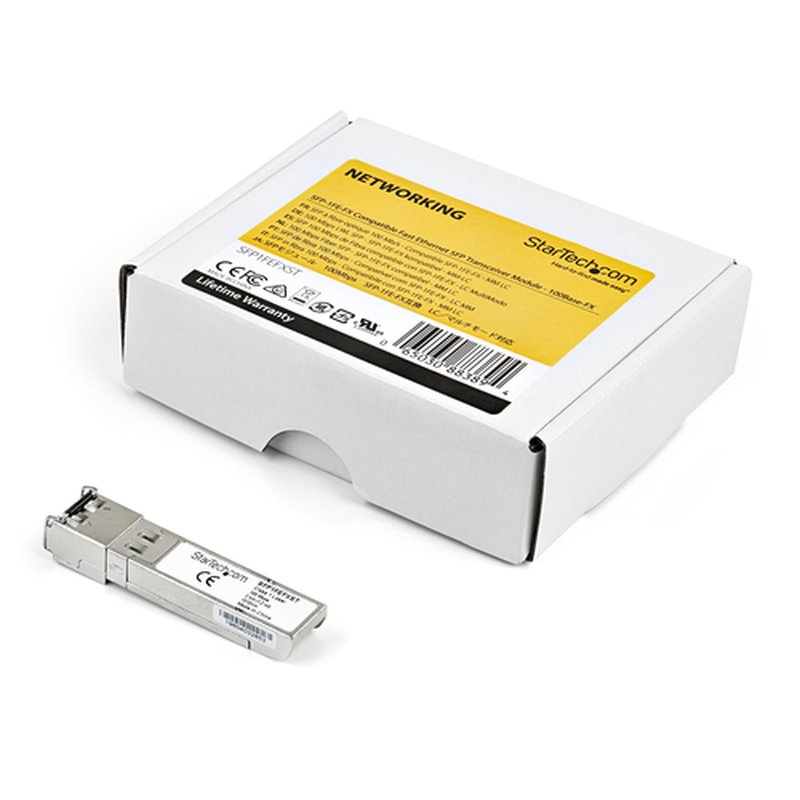 StarTech.com Módulo Transceptor SFP Compatible con el Modelo SFP-1FE-FX de Juniper - 100BASE-FX - Fibra Multimodo (MMF) de 100 MbE - SFP Ethernet de 100 Mb - LC - 2km - 1310 nm - DDM - Imagen 5