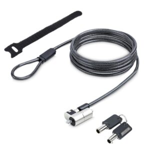 StarTech.com NANOK-LAPTOP-LOCK cable antirrobo Negro, Plata 2 m