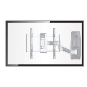 StarTech.com Soporte de Montaje Articulado de Pared para Televisores - Soporte VESA de Pared - Soporta TV Plano o Curvos de 65" o 45kg - Perfil Bajo Retraible - de Esquina