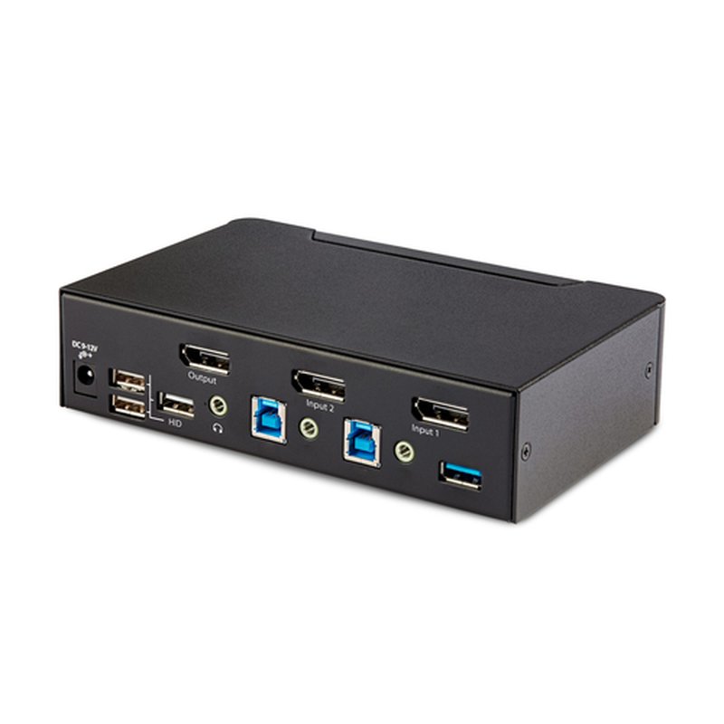 StarTech.com Switch Conmutador KVM DisplayPort de 2 Puertos - 8K60/4K144 - para Un Monitor - DP 1.4 - 2x USB 3.0 - 4x USB 2.0 HID - Conmutado por Botones y Teclas de Acceso Rápido - TAA - Imagen 2