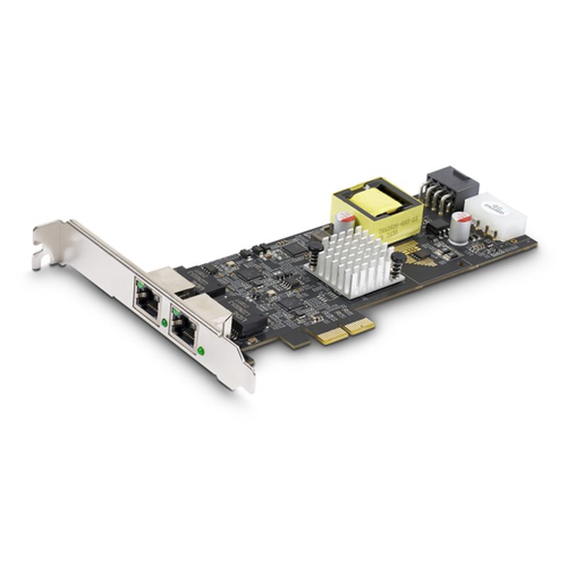 StarTech.com Tarjeta de Red Ethernet PCIe de 2 Puertos PoE de 2,5Gb - Tarjeta de Red NBASE-T - Adaptador LAN PCI Express - Intel I225-V Doble - PoE+ - 802.3af/at - Alimentado por LP4/PCIe de 8 Pines StarTech.com Tarjeta de Red Ethernet PCIe de 2 Puertos PoE de 2,5Gb - Tarjeta de Red NBASE-T - Adaptador LAN PCI Express - Intel I225-V Doble - PoE+ - 802.3af/at - Alimentado por LP4/PCIe de 8 Pines