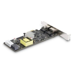 StarTech.com Tarjeta de Red Ethernet PCIe de 2 Puertos PoE de 2,5Gb - Tarjeta de Red NBASE-T - Adaptador LAN PCI Express - Intel I225-V Doble - PoE+ - 802.3af/at - Alimentado por LP4/PCIe de 8 Pines StarTech.com Tarjeta de Red Ethernet PCIe de 2 Puertos PoE de 2,5Gb - Tarjeta de Red NBASE-T - Adaptador LAN PCI Express - Intel I225-V Doble - PoE+ - 802.3af/at - Alimentado por LP4/PCIe de 8 Pines