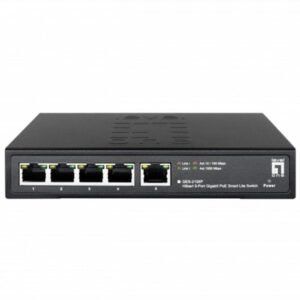 LevelOne GES-2105P switch Gestionado L2 Gigabit Ethernet (10/100/1000) Energía sobre Ethernet (PoE) Negro