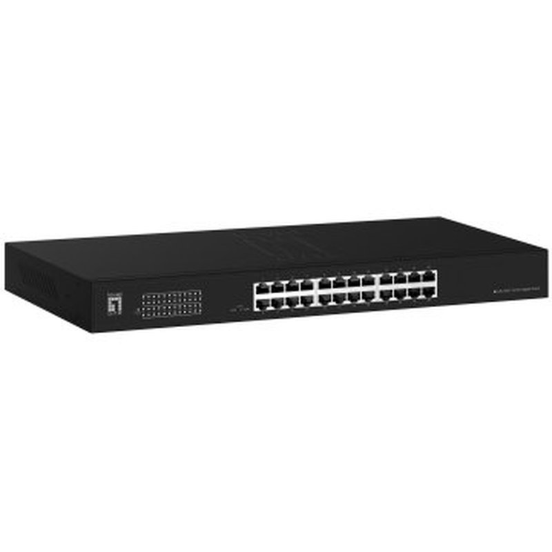 LevelOne Switch 24x GE GEU-2431 19" Rack Mount Kit No administrado Gigabit Ethernet (10/100/1000) 1U Negro LevelOne Switch 24x GE GEU-2431 19" Rack Mount Kit No administrado Gigabit Ethernet (10/100/1000) 1U Negro