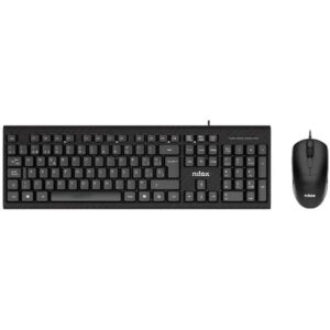 Nilox NXKME0011 teclado Ratón incluido Oficina USB Español Negro