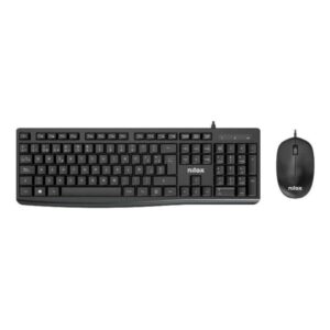 Nilox NXKME0012 teclado Ratón incluido Universal USB QWERTY Español Negro