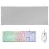 Mars Gaming MCPXWPT, Combo Teclado H-Mech+Ratón Ultraligero+Alfombrilla XXL, Blanco, PT