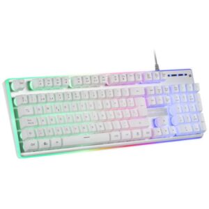Mars Gaming MCPXWPT, Combo Teclado H-Mech+Ratón Ultraligero+Alfombrilla XXL, Blanco, PT