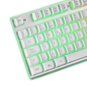 Mars Gaming MCPXWPT, Combo Teclado H-Mech+Ratón Ultraligero+Alfombrilla XXL, Blanco, PT