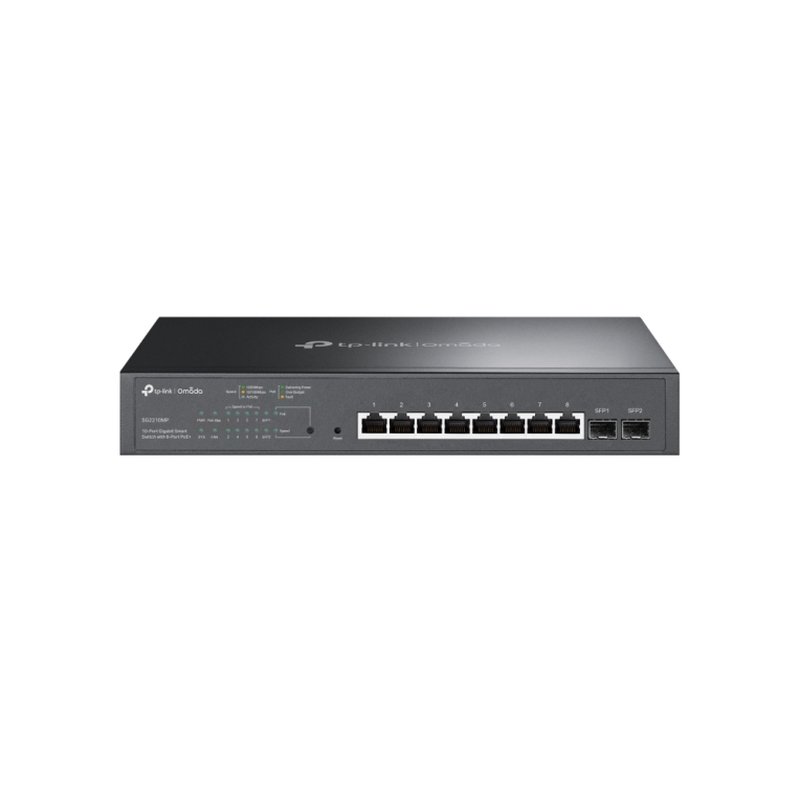 TP-Link TL-SG2210MP Gestionado L2/L2+ Gigabit Ethernet (10/100/1000) Energía sobre Ethernet (PoE) 1U Negro